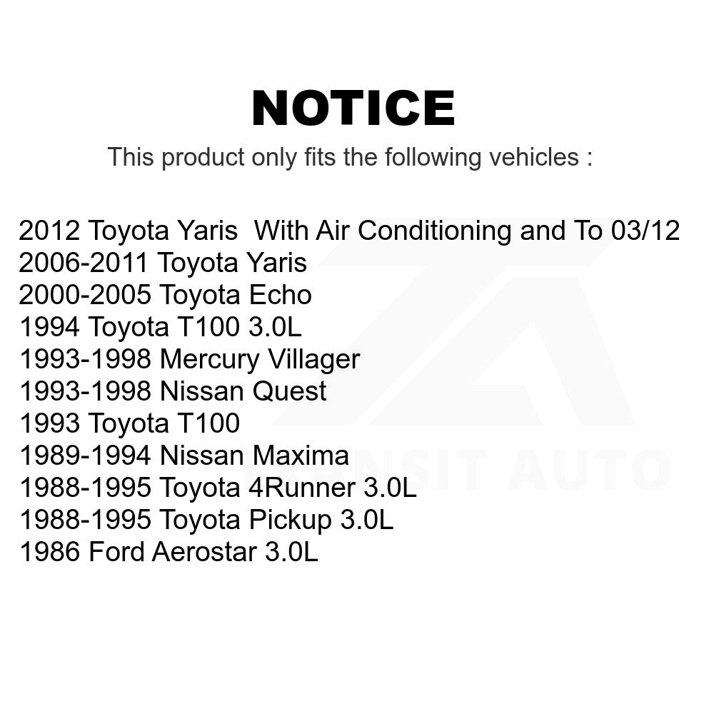 and Serpentine Belt KBR-5040465 For Toyota Pickup Yaris 4Runner Echo Nissan Quest Mercury Villager Maxima T100 Ford Aerostar