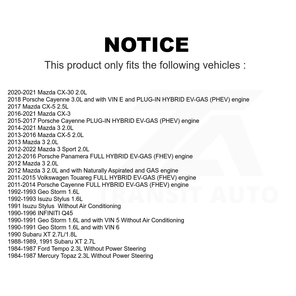 Serpentine Belt KBR-5060380 For Mazda 3 CX-5 Porsche Cayenne CX-3 Volkswagen Touareg Panamera Ford Tempo Geo Storm INFINITI Q45 Mercury Topaz Subaru XT Isuzu Stylus CX-30 Sport