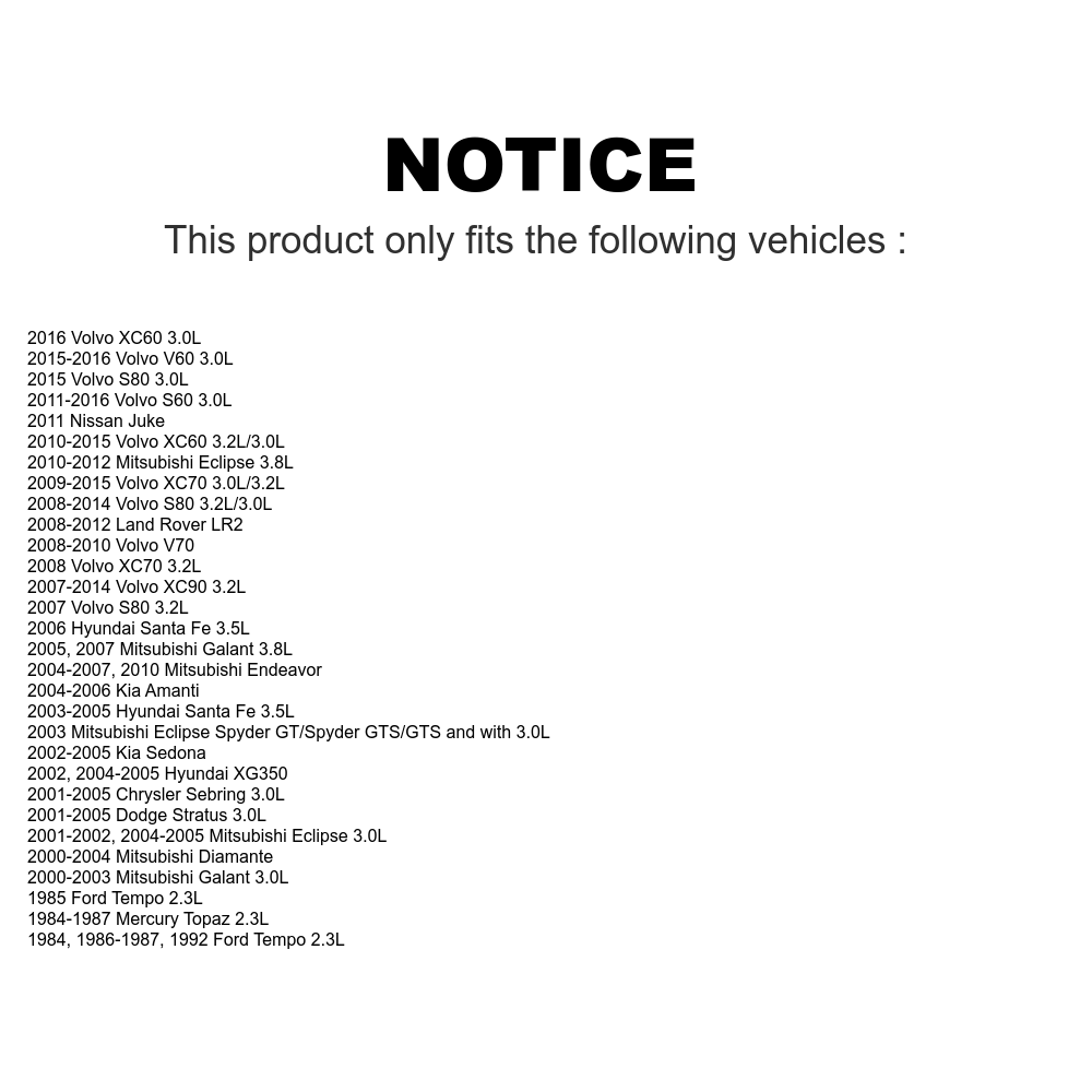 Serpentine Belt KBR-5060473 For Volvo Mitsubishi Hyundai Santa Fe Chrysler Sebring XC60 Dodge Stratus Kia Galant S60 XC90 Eclipse Sedona Endeavor XC70 S80 XG350 Amanti Land Rover LR2 Ford Tempo V60