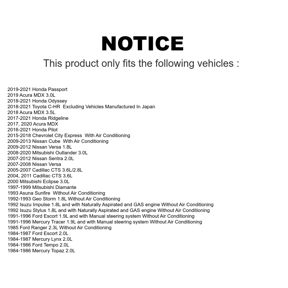 Serpentine Belt KBR-5060475 For Honda Nissan Pilot Sentra Versa Odyssey Mitsubishi Outlander Cadillac CTS Acura MDX Toyota C-HR Ridgeline Ford Cube Escort Passport Chevrolet City Express Eclipse Tempo