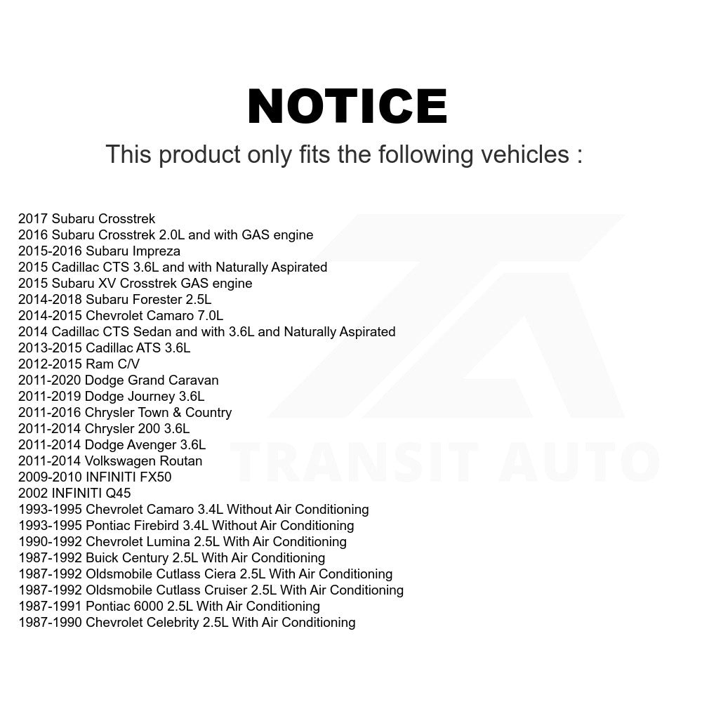 Serpentine Belt KBR-5060770 For Dodge Subaru Grand Caravan Chrysler Forester Journey Town & Country 200 Avenger Chevrolet Camaro Crosstrek Cadillac Impreza ATS XV CTS Ram C/V Oldsmobile Pontiac Ciera