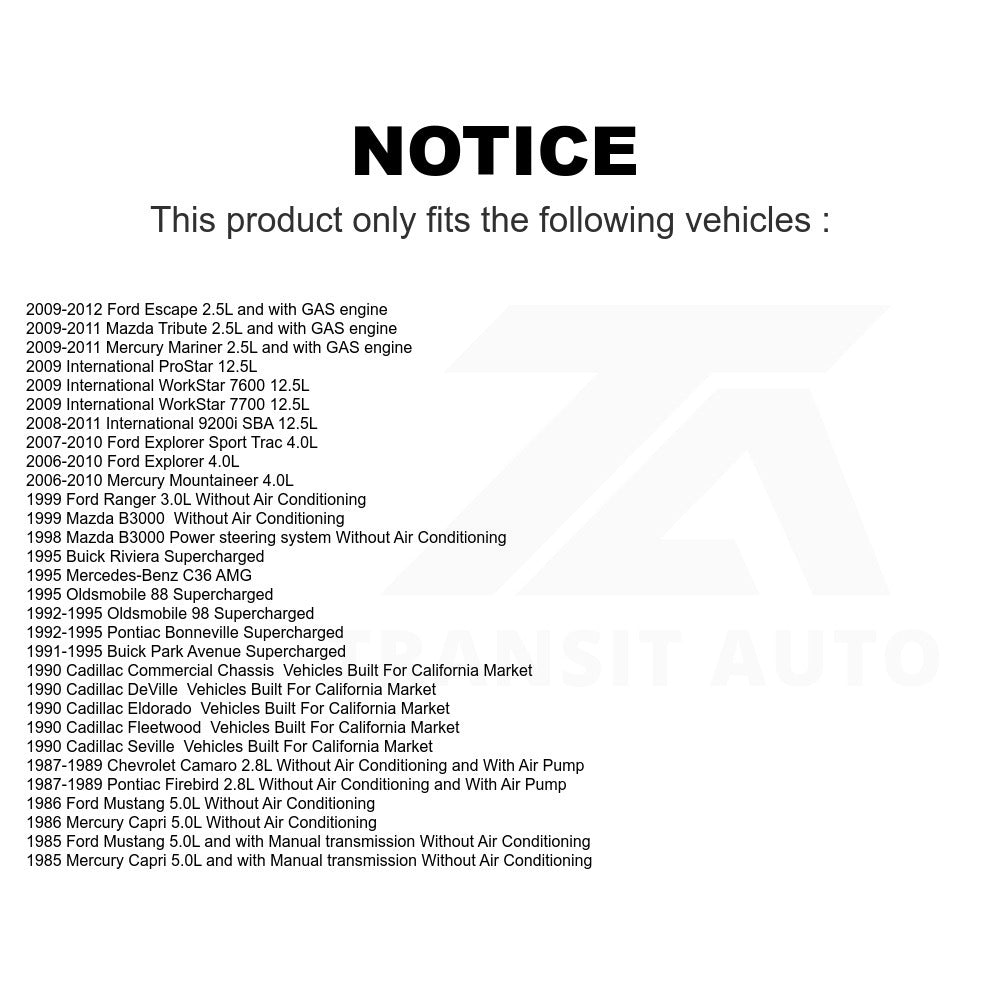 Serpentine Belt KBR-5060860 For Ford Escape Explorer Ranger Mercury Sport Trac Mountaineer Mariner Chevrolet Camaro Pontiac Buick Park Avenue Mustang Mazda Firebird Oldsmobile Bonneville B3000 Tribute