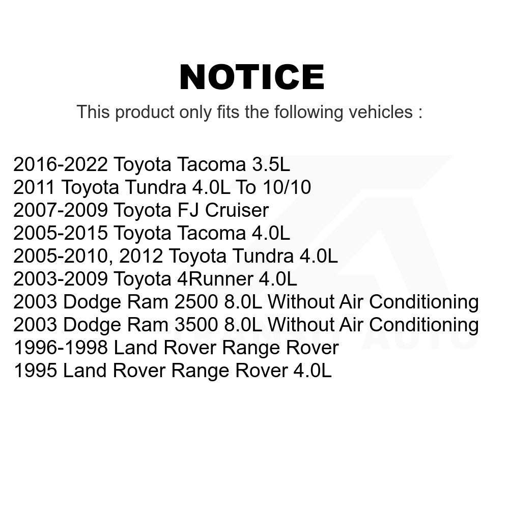 Serpentine Belt KBR-5070835 For Toyota Tacoma Tundra 4Runner Dodge FJ Cruiser Ram 2500 3500 Land Rover Range