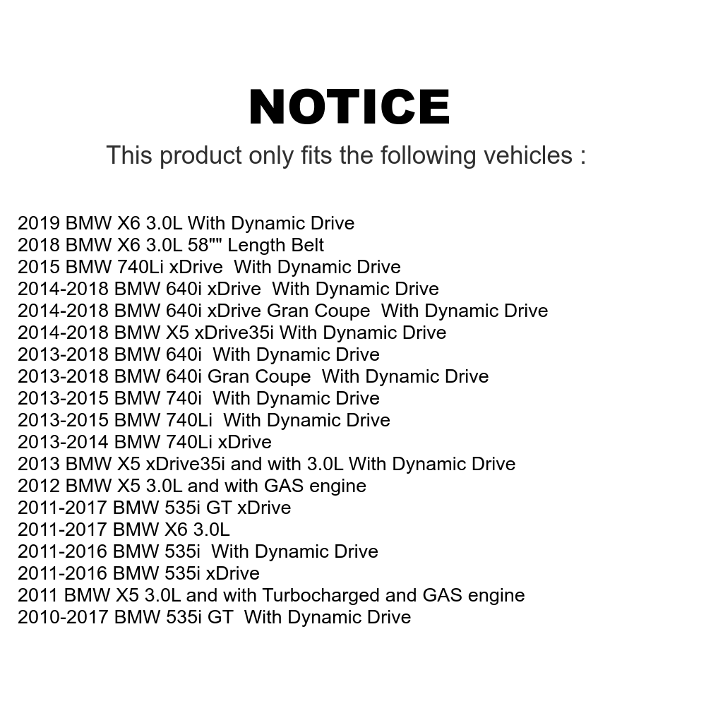 Serpentine Belt KBR-5080580 For BMW X5 535i xDrive X6 640i Gran Coupe GT 740Li Turismo 740i Freightliner Cascadia Kenworth Blue Bird Western Star Sterling Truck 4900 T800 W900 FC70 4900E T2000 T600A