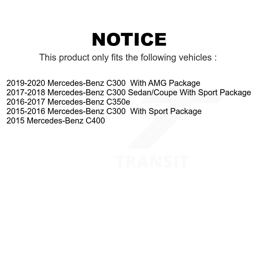 Front Rear Ceramic Brake Pads Kit For Mercedes-Benz C300 C400 C350e KCX-100286