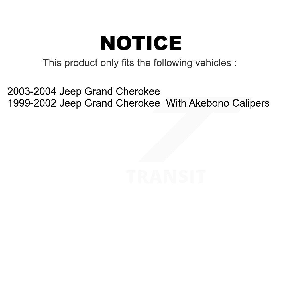 Front Rear Ceramic Brake Pads Kit For Jeep Grand Cherokee KCX-100447