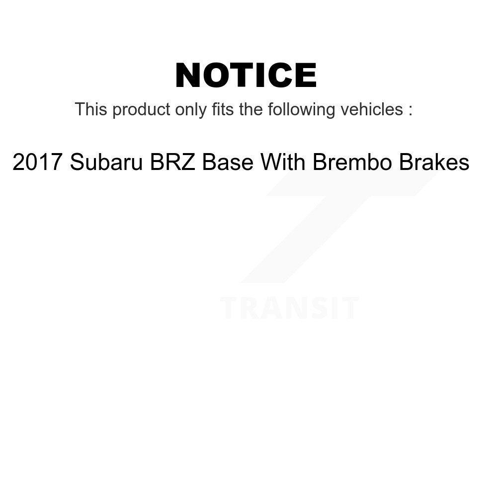 Front Rear Ceramic Brake Pads Kit For 2017 Subaru BRZ Base With Brembo Brakes KCX-100522