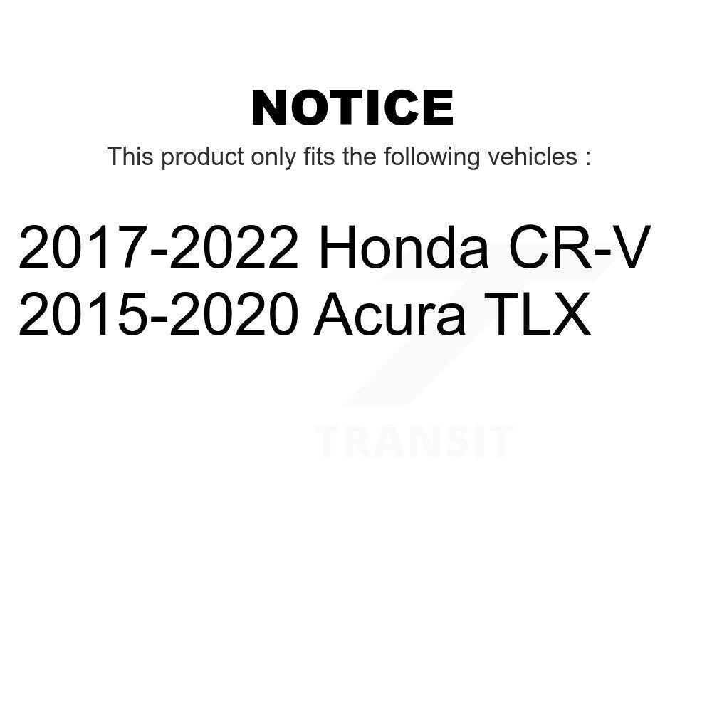Rear Coated Drilled Slotted Disc Brake Rotors Pair For Honda CR-V Acura TLX KD-100199