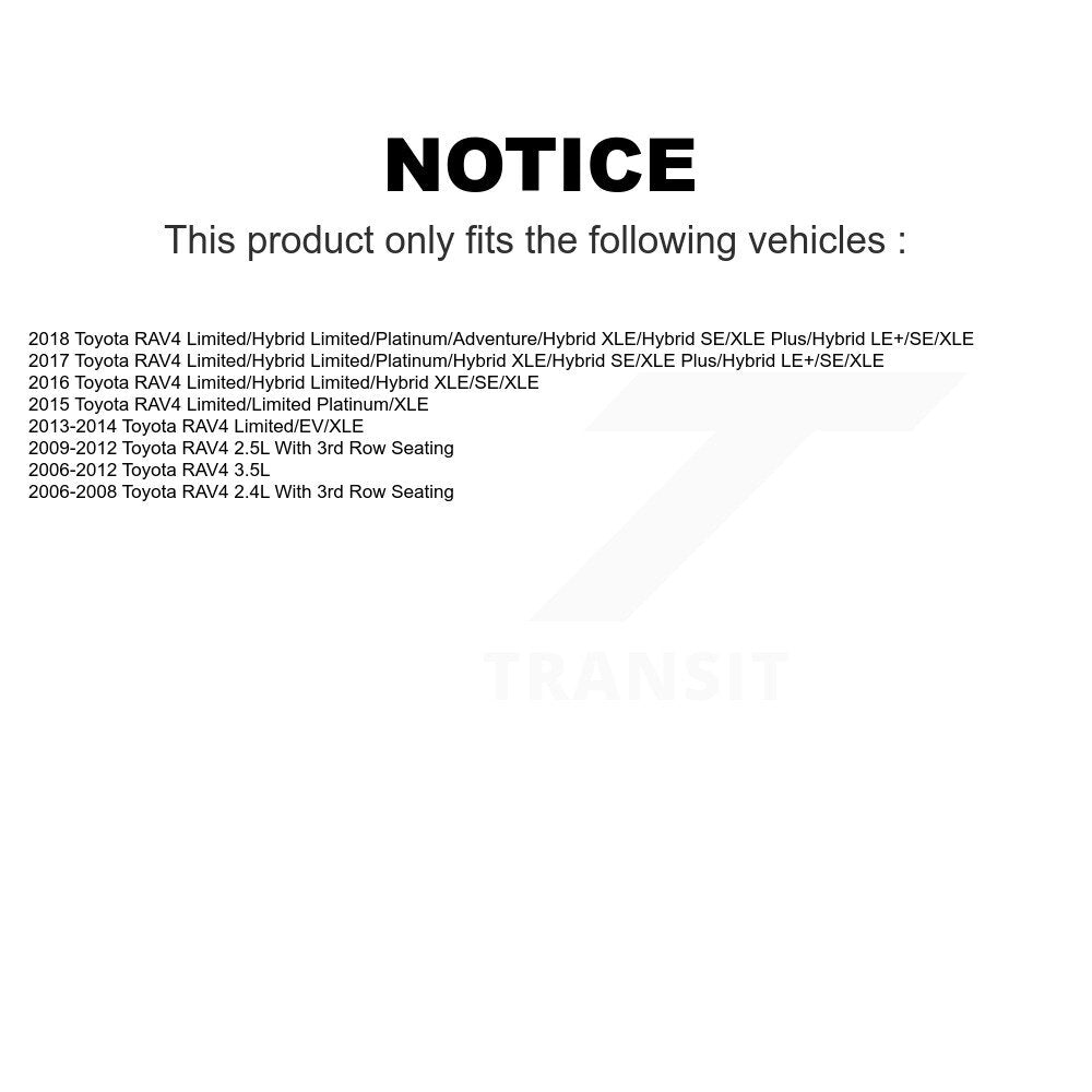 Front Rear Coated Drilled Slotted Disc Brake Rotors Kit For Toyota RAV4 KD-100288