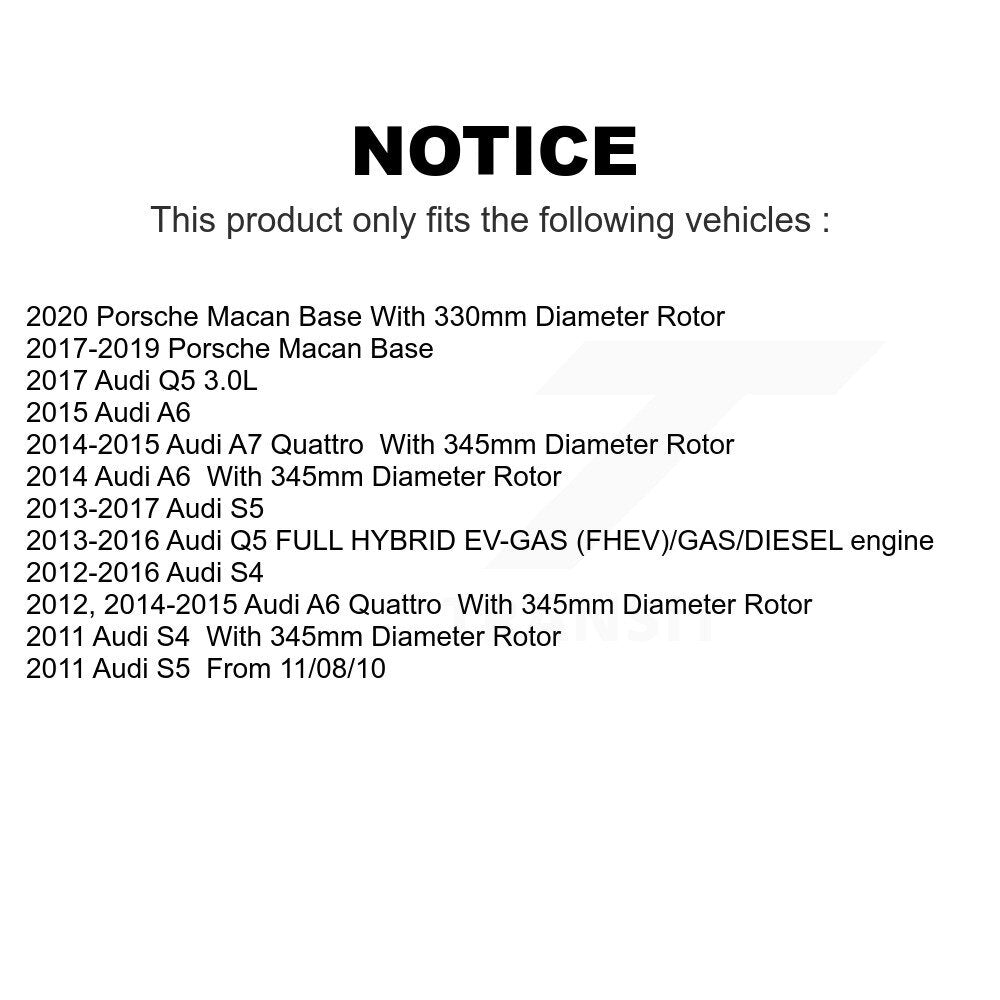 Front Rear Coated Drilled Slotted Disc Brake Rotors Kit For Audi Q5 Porsche Macan A6 Quattro S4 S5 A7 KD-100319