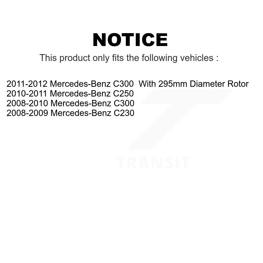 Front Rear Coated Drilled Slotted Disc Brake Rotors Kit For Mercedes-Benz C300 C250 C230 KD-100325