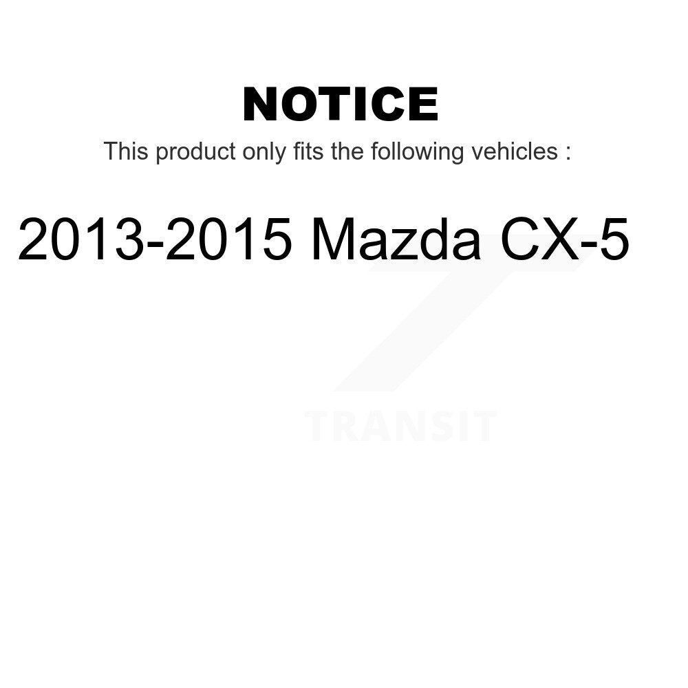 Front Rear Coated Drilled Slotted Disc Brake Rotors Kit For 2013-2015 Mazda CX-5 KD-100338