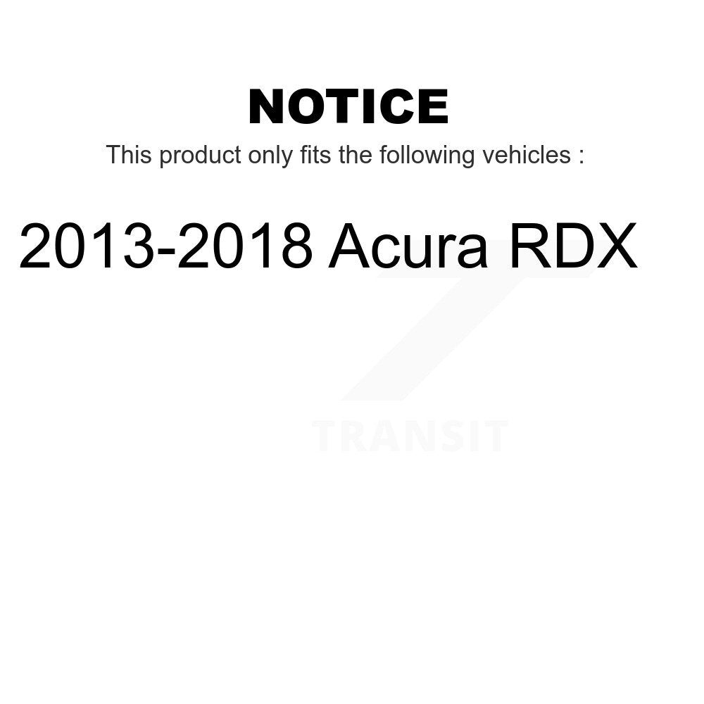 Front Rear Coated Drilled Slotted Disc Brake Rotors Kit For 2013-2018 Acura RDX KD-100340