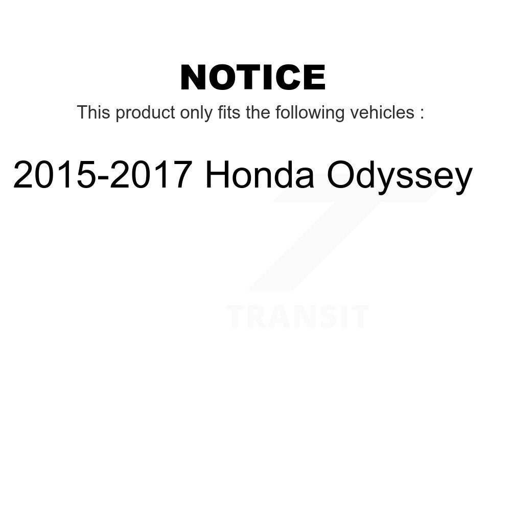 Front Rear Coated Drilled Slotted Disc Brake Rotors Kit For 2015-2017 Honda Odyssey KD-100345