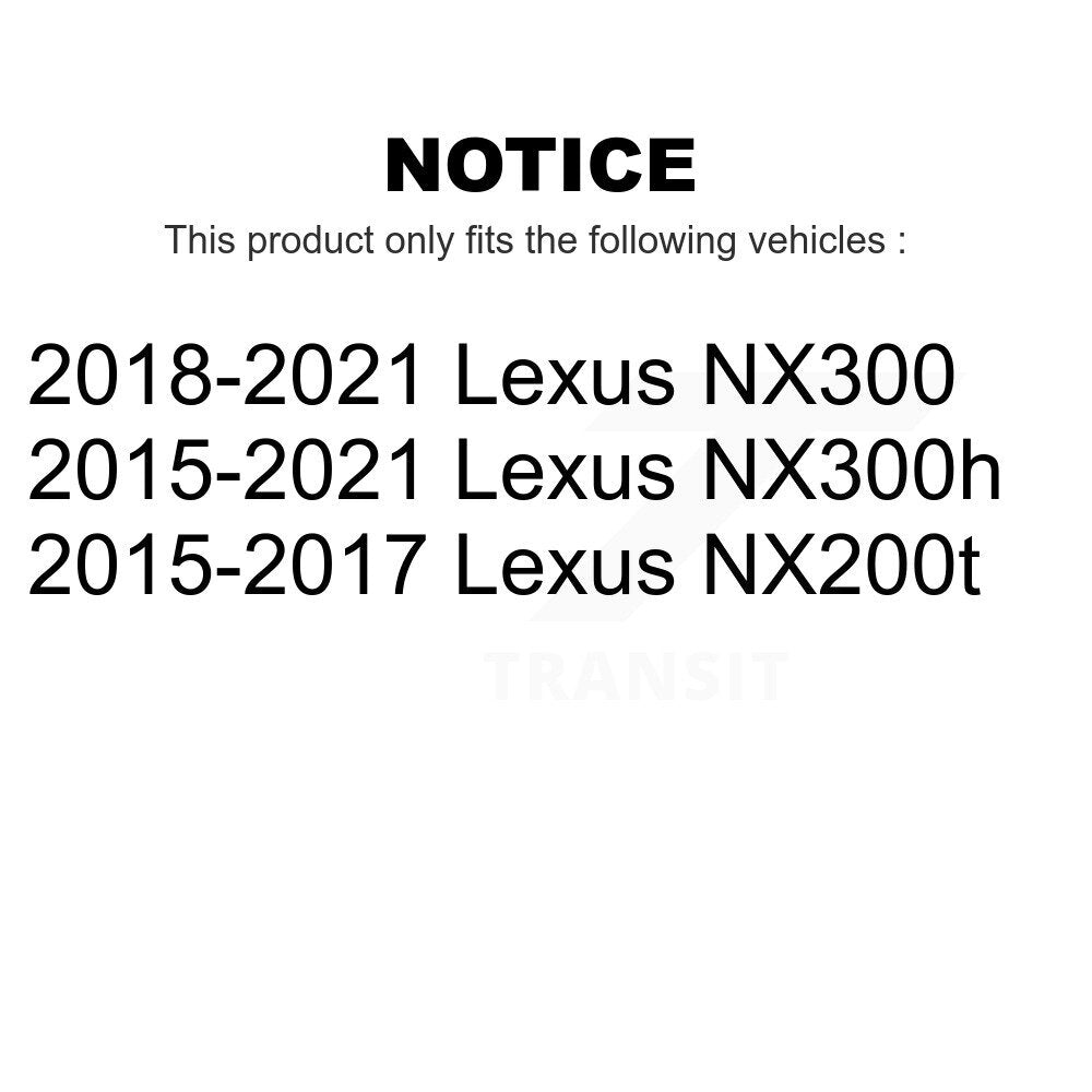 Front Rear Coated Drilled Slotted Disc Brake Rotors Kit For Lexus NX200t NX300 NX300h KD-100375