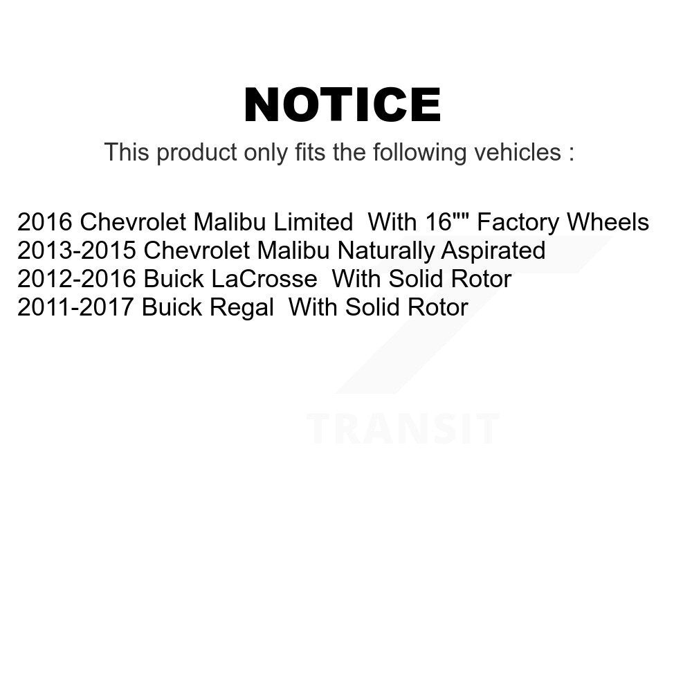 Rear Coated Drilled Slotted Disc Brake Rotors Pair For Chevrolet Malibu Buick LaCrosse Regal Limited KD-100517