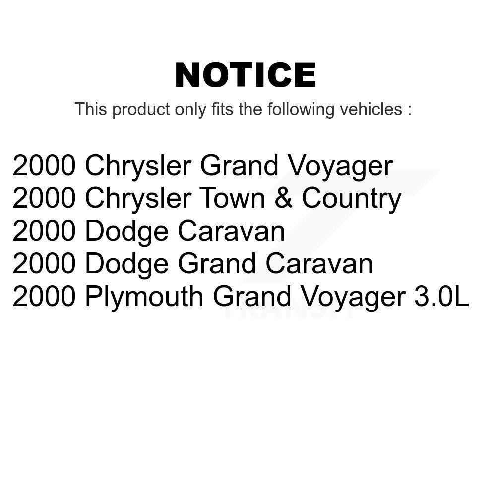 Air And Cabin Filters Kit For 2000-2000 Dodge Grand Caravan Chrysler Town & Country Voyager Plymouth KFL-100234