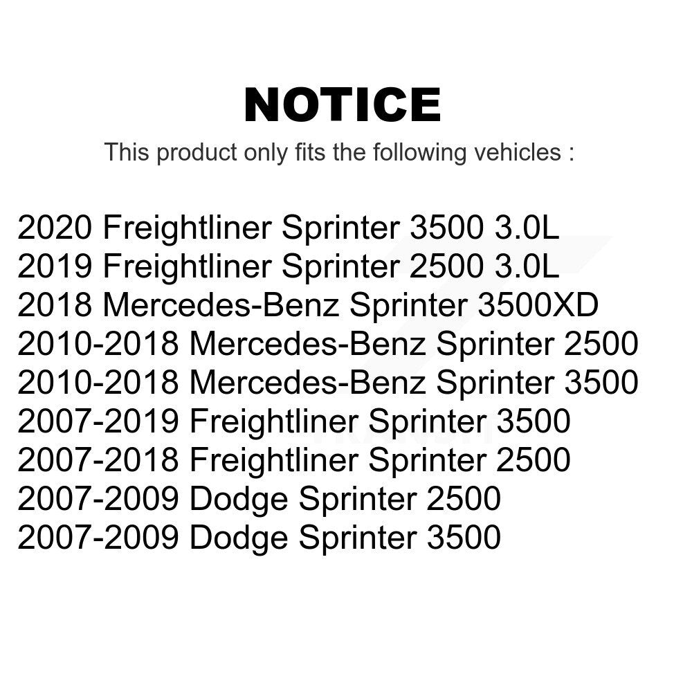 Air And Cabin Filters Kit For Sprinter 2500 Mercedes-Benz 3500 Freightliner Dodge 3500XD KFL-100316