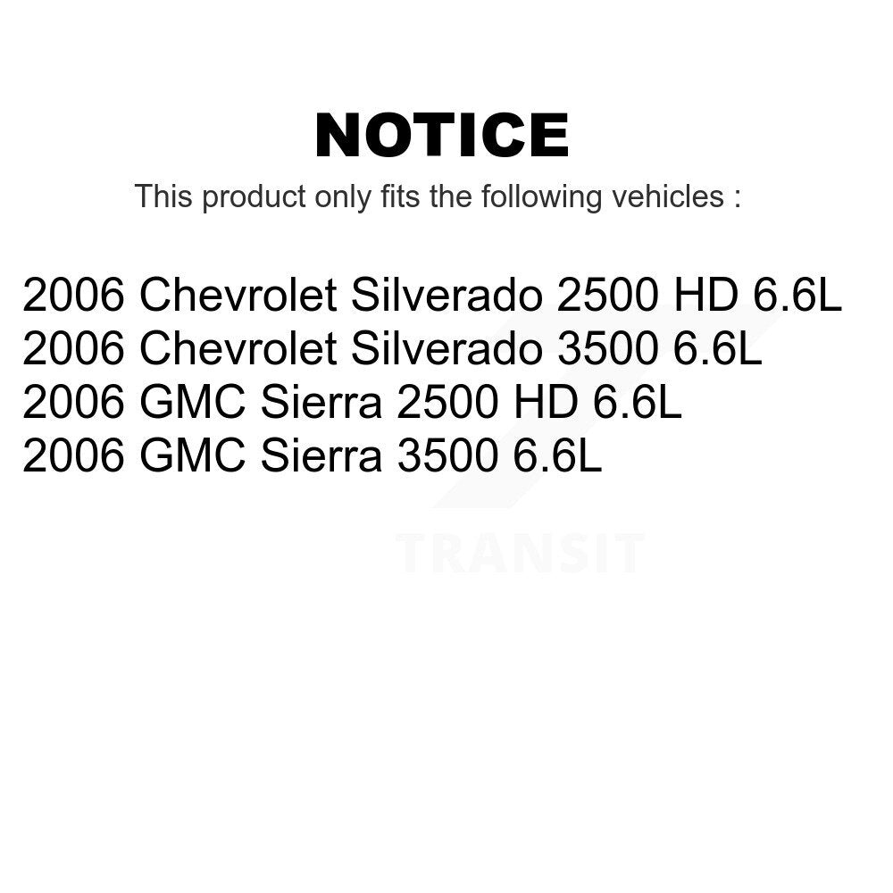 Air And Cabin Filters Kit For 2006-2006 Chevrolet Silverado 2500 HD GMC Sierra 3500 6.6L KFL-100440