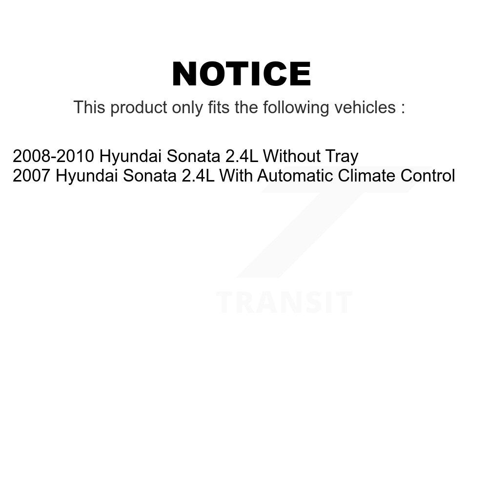 Air And Cabin Filters Kit For Hyundai Sonata 2.4L KFL-100500