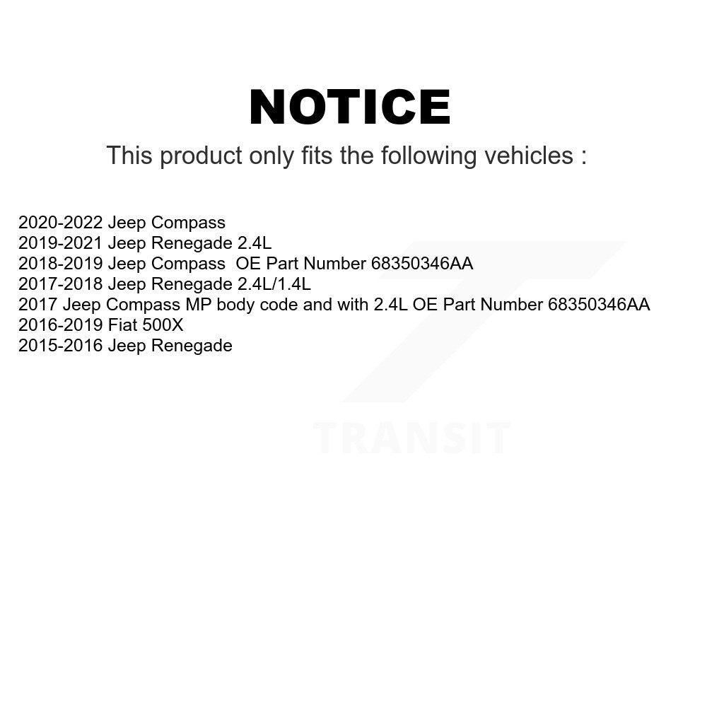 Air And Cabin Filters Kit For Jeep Renegade Compass Fiat 500X KFL-100721