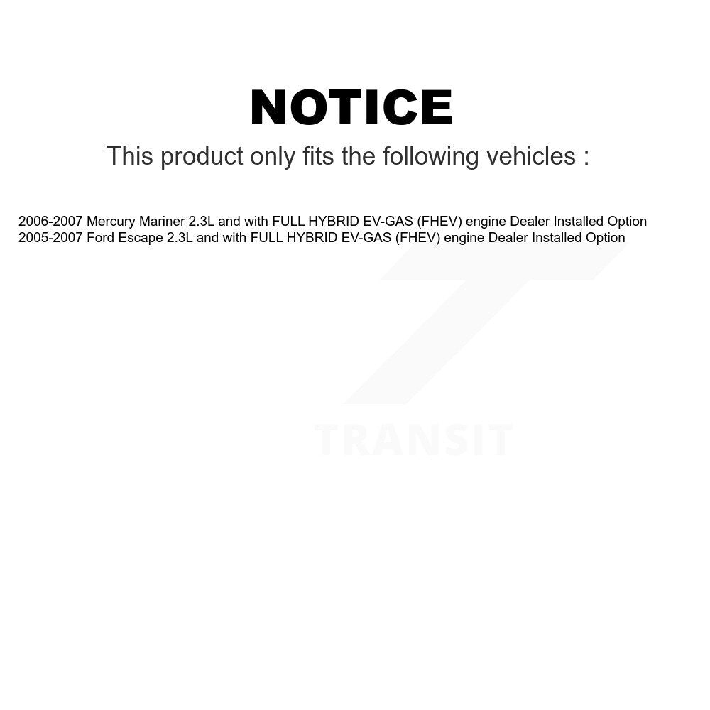 Air And Cabin Filters Kit For Ford Escape Mercury Mariner Dealer Installed Option 2.3L with FULL HYBRID EV-GAS (FHEV) engine KFL-100759