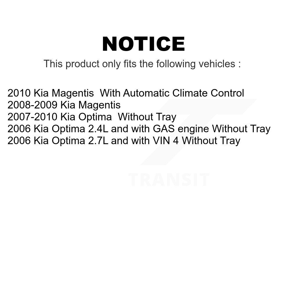 Air And Cabin Filters Kit For Kia Optima Magentis KFL-100800