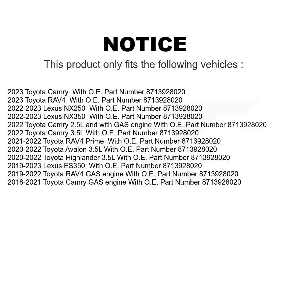 Air And Cabin Filters Kit For Toyota Camry RAV4 Lexus ES350 Avalon Highlander NX250 NX350 Prime With O.E. Part Number 8713928020 KFL-100867