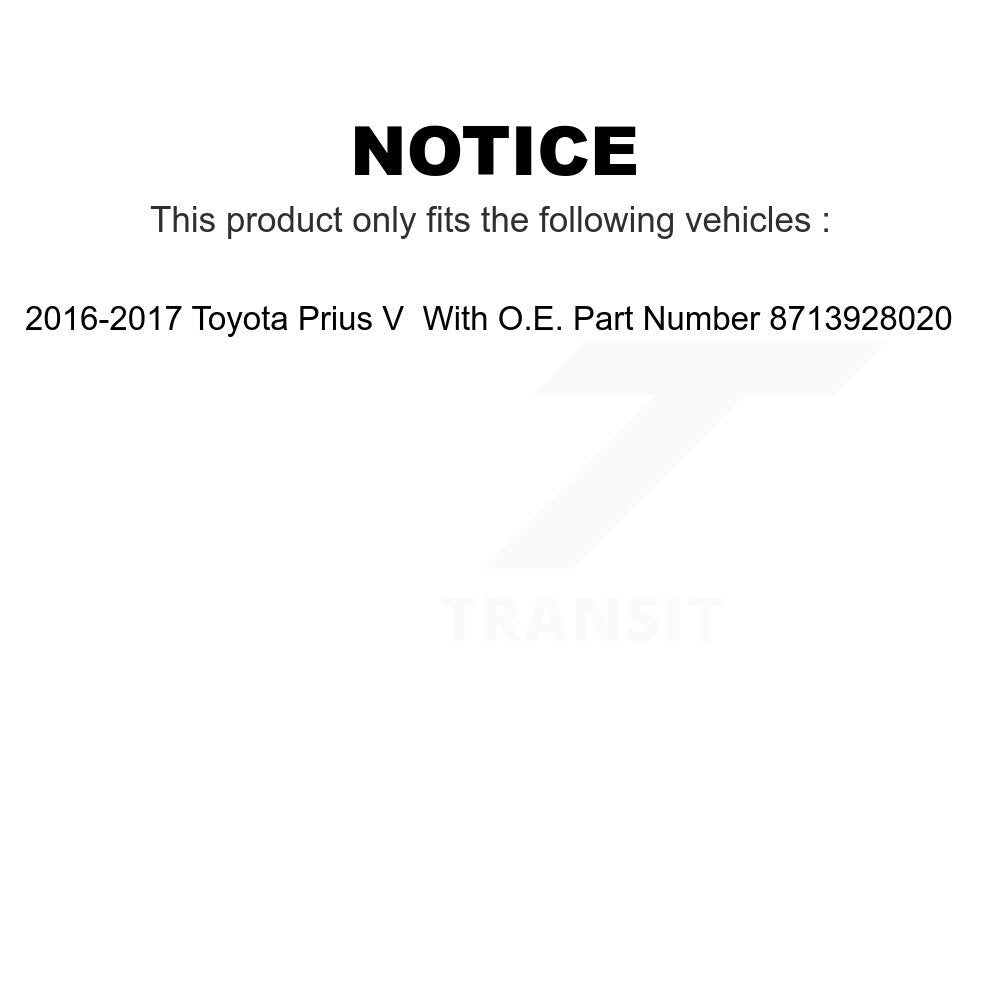 Air And Cabin Filters Kit For 2016-2017 Toyota Prius V With O.E. Part Number 8713928020 KFL-100914