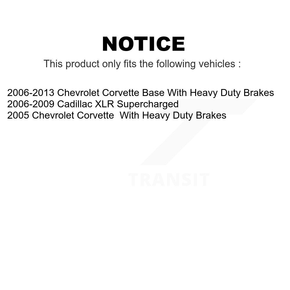 Front Coated Disc Brake Rotors Pair For Chevrolet Corvette Cadillac XLR KG-100037