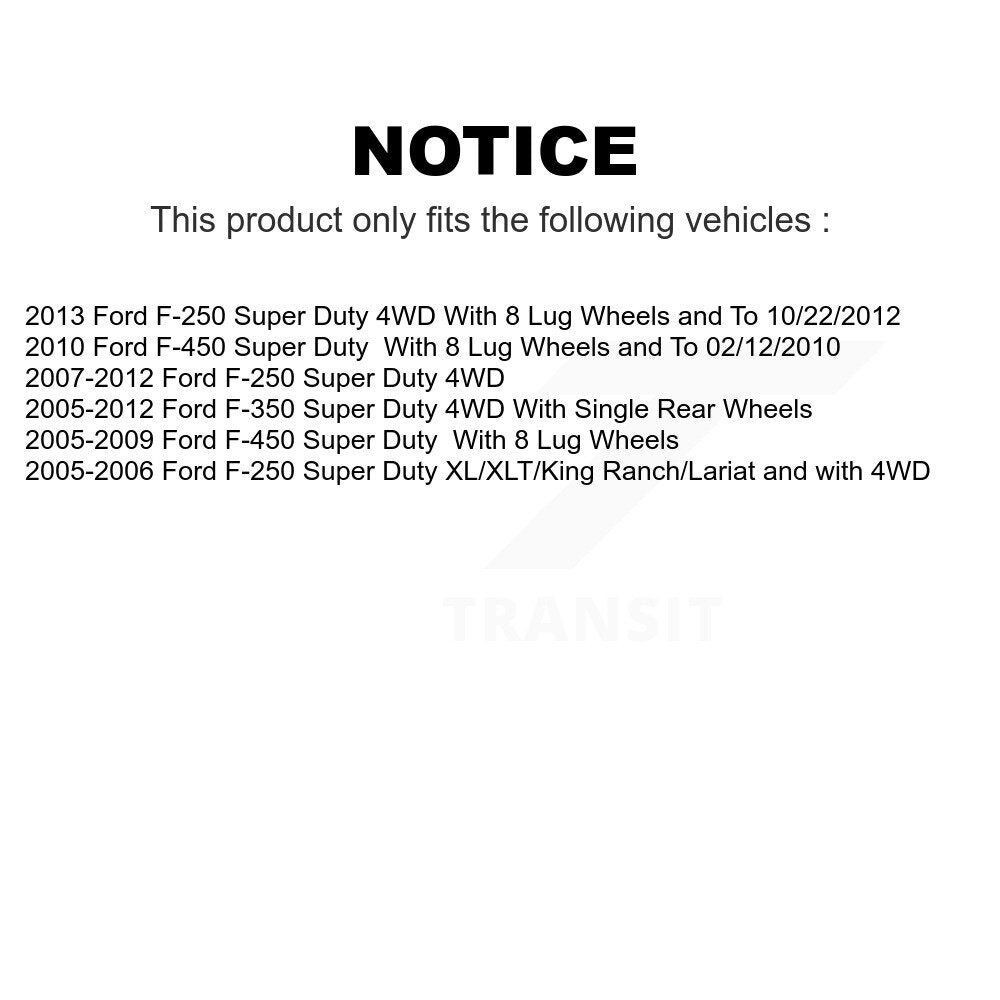 Front Coated Disc Brake Rotors Pair For Ford F-250 Super Duty F-350 F-450 KG-100082