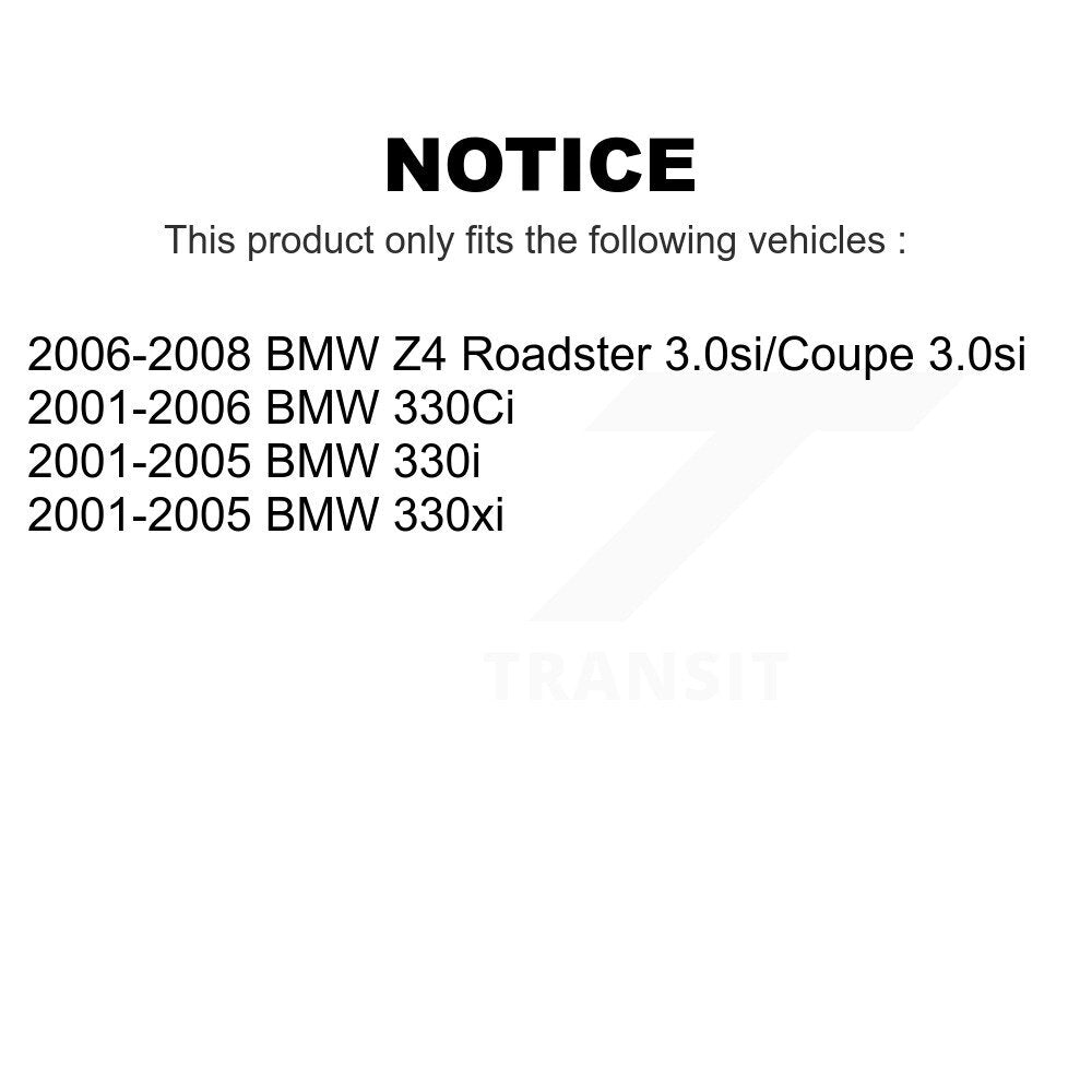 Front Coated Disc Brake Rotors Pair For BMW 330Ci 330i Z4 330xi KG-100196