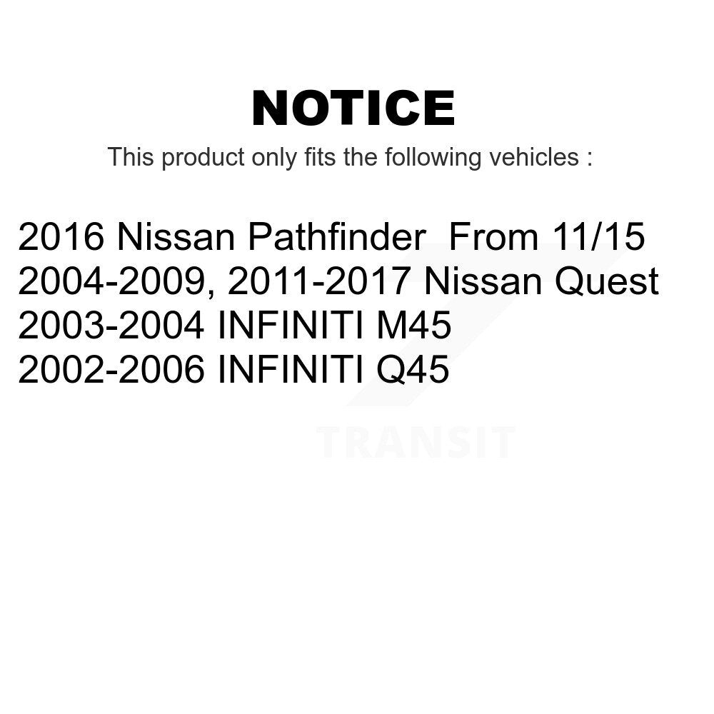 Front Coated Disc Brake Rotors Pair For Nissan Quest Pathfinder Infiniti Q45 M45 INFINITI KG-100200
