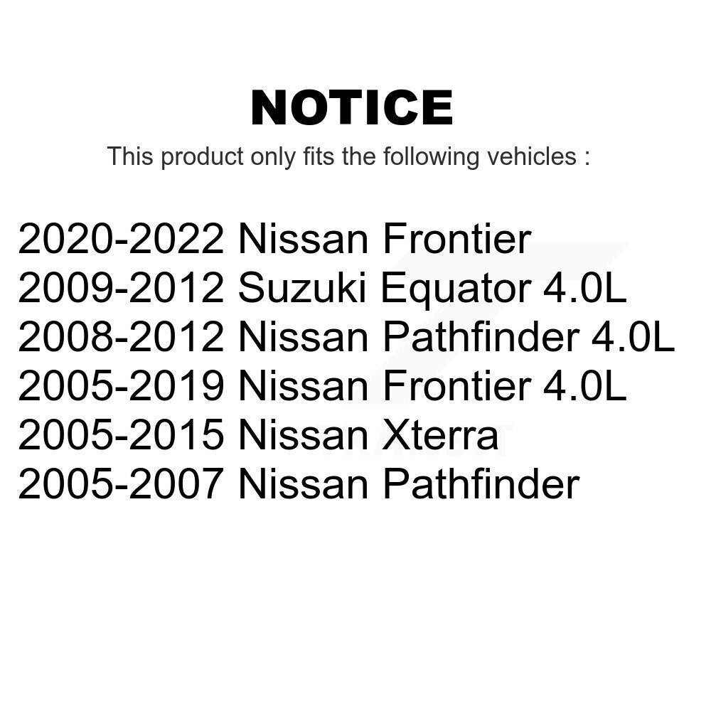 Front Coated Disc Brake Rotors Pair For Nissan Frontier Pathfinder Xterra Suzuki Equator KG-100237