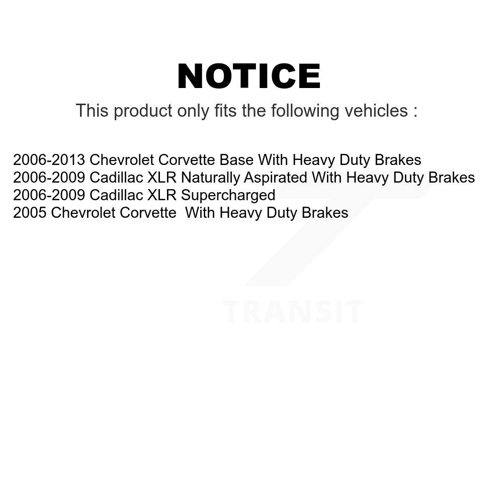 Rear Coated Disc Brake Rotors Pair For Chevrolet Corvette Cadillac XLR KG-100399