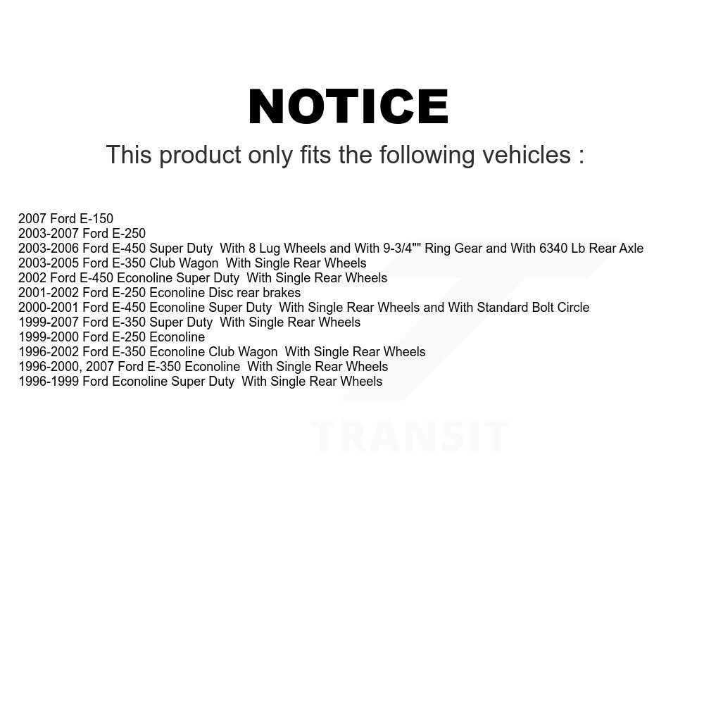 Rear Coated Disc Brake Rotors Pair For Ford E-350 Super Duty E-250 Econoline Club Wagon E-150 E-450 KG-100427