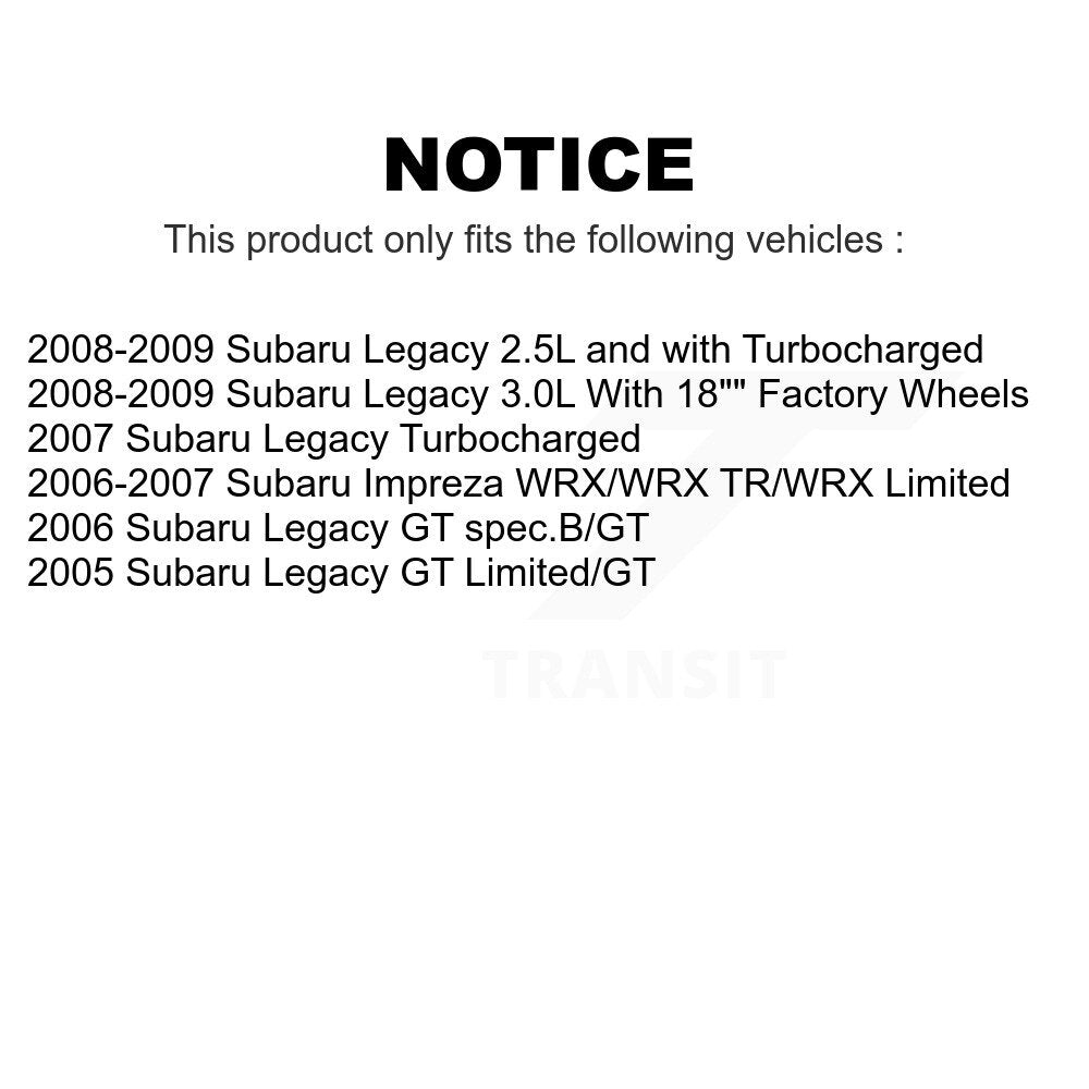 Rear Coated Disc Brake Rotors Pair For Subaru Legacy Impreza KG-100555