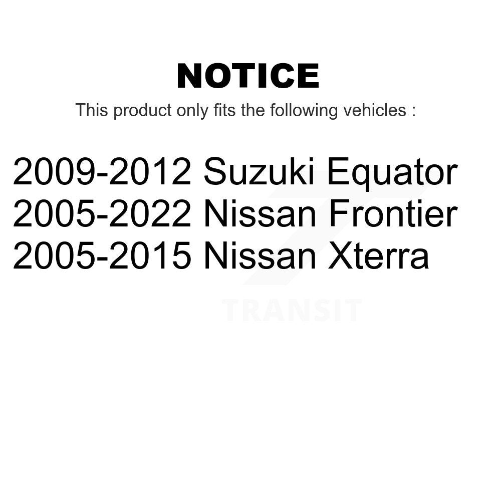 Rear Coated Disc Brake Rotors Pair For Nissan Frontier Xterra Suzuki Equator KG-100558