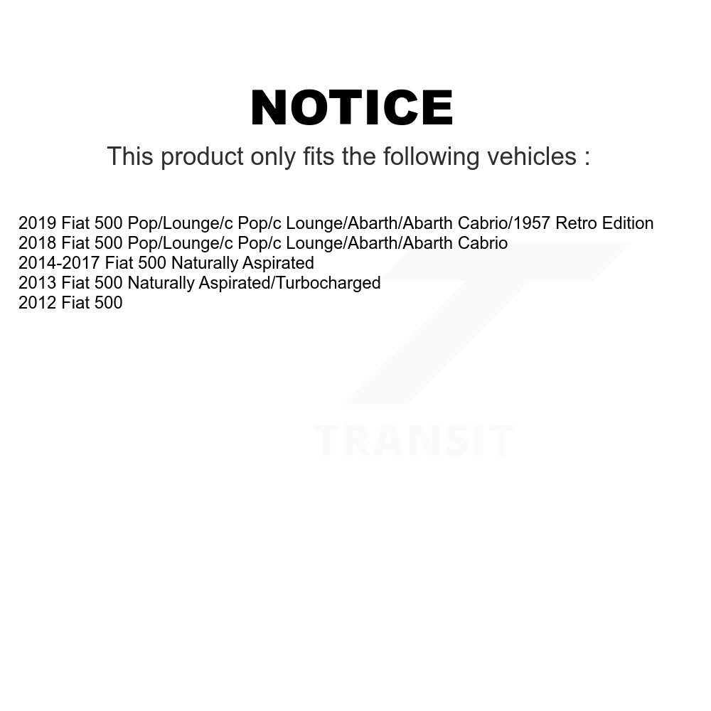 Rear Coated Disc Brake Rotors Pair For Fiat 500 KG-100643