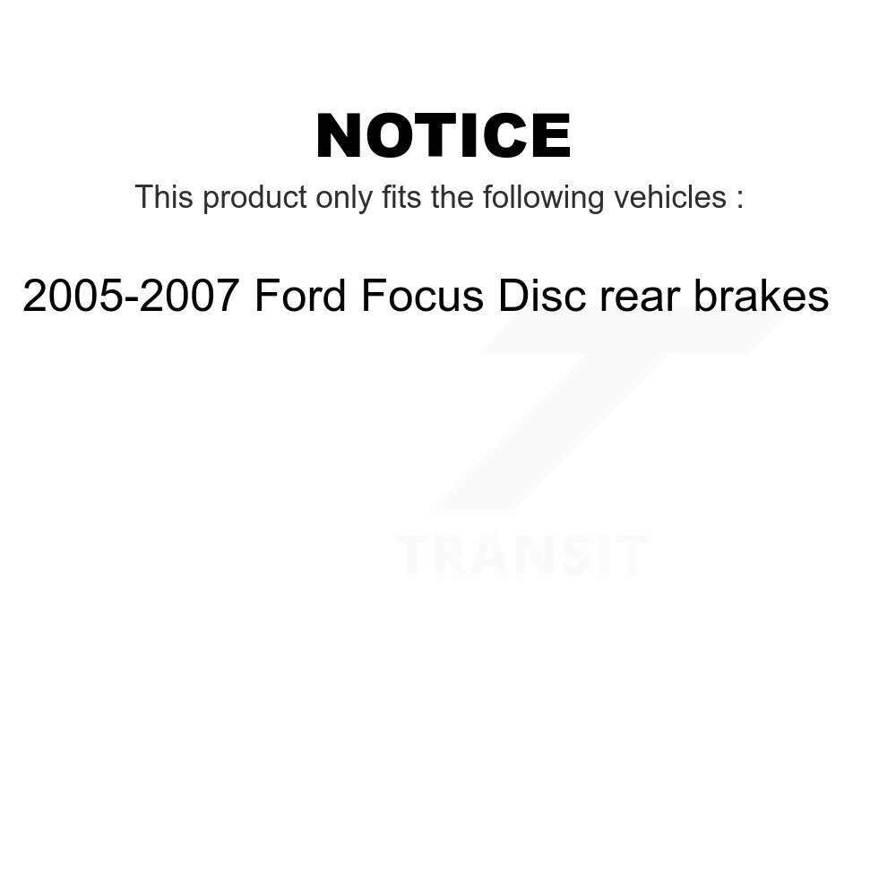Front Rear Coated Disc Brake Rotors Kit For 2005-2007 Ford Focus rear brakes KG-100781