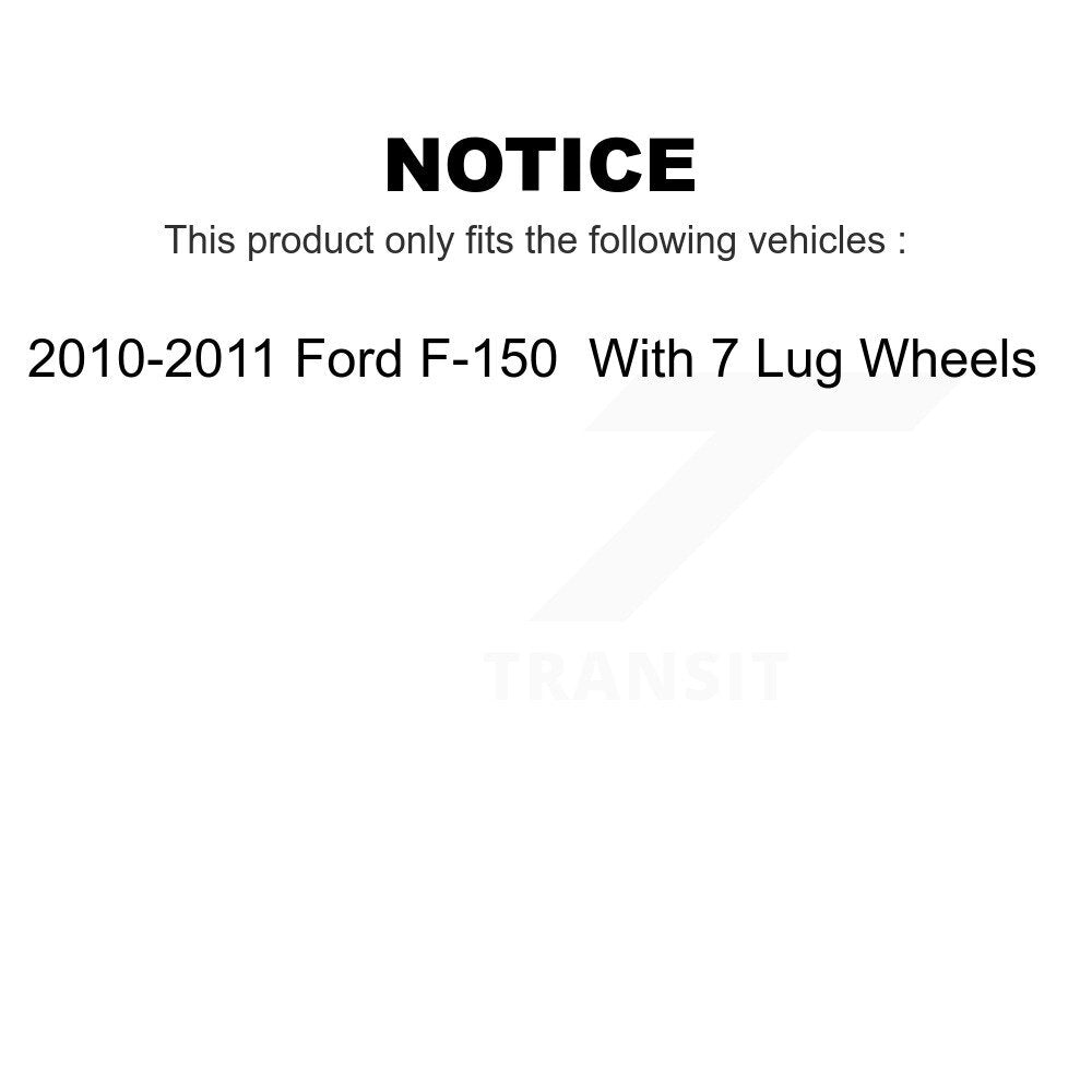 Front Rear Coated Disc Brake Rotors Kit For 2010-2011 Ford F-150 With 7 Lug Wheels KG-100797