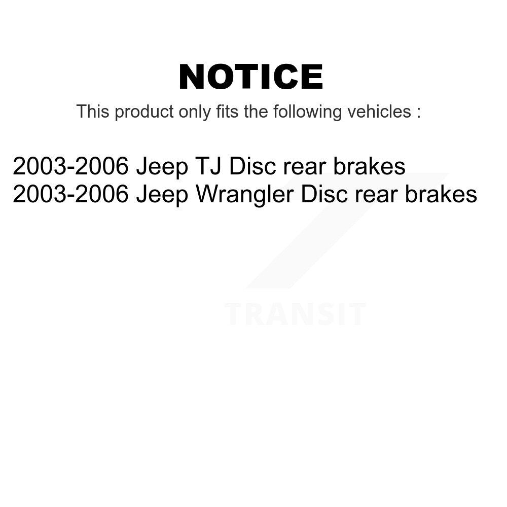 Front Rear Coated Disc Brake Rotors Kit For 2003-2006 Jeep Wrangler TJ rear brakes KG-100823