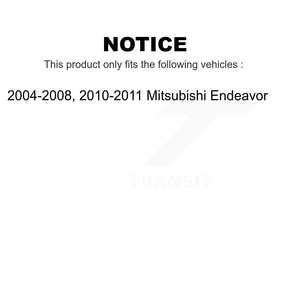 Front Rear Coated Disc Brake Rotors Kit For 2004-2008 2010-2011 Mitsubishi Endeavor KG-100949