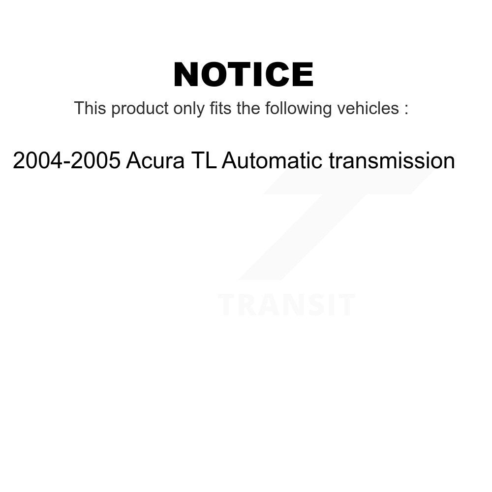 Front Rear Coated Disc Brake Rotors Kit For 2004-2005 Acura TL Automatic transmission KG-100950