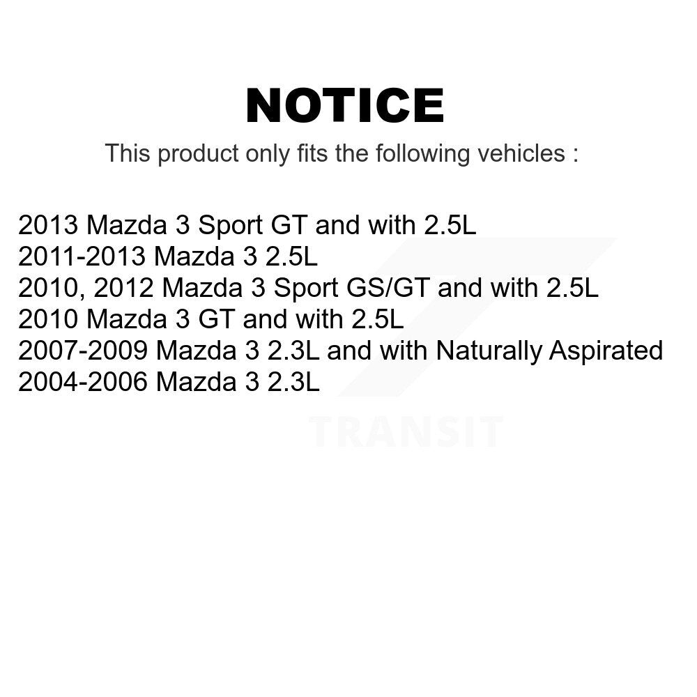 Front Rear Coated Disc Brake Rotors Kit For Mazda 3 Sport KG-100959