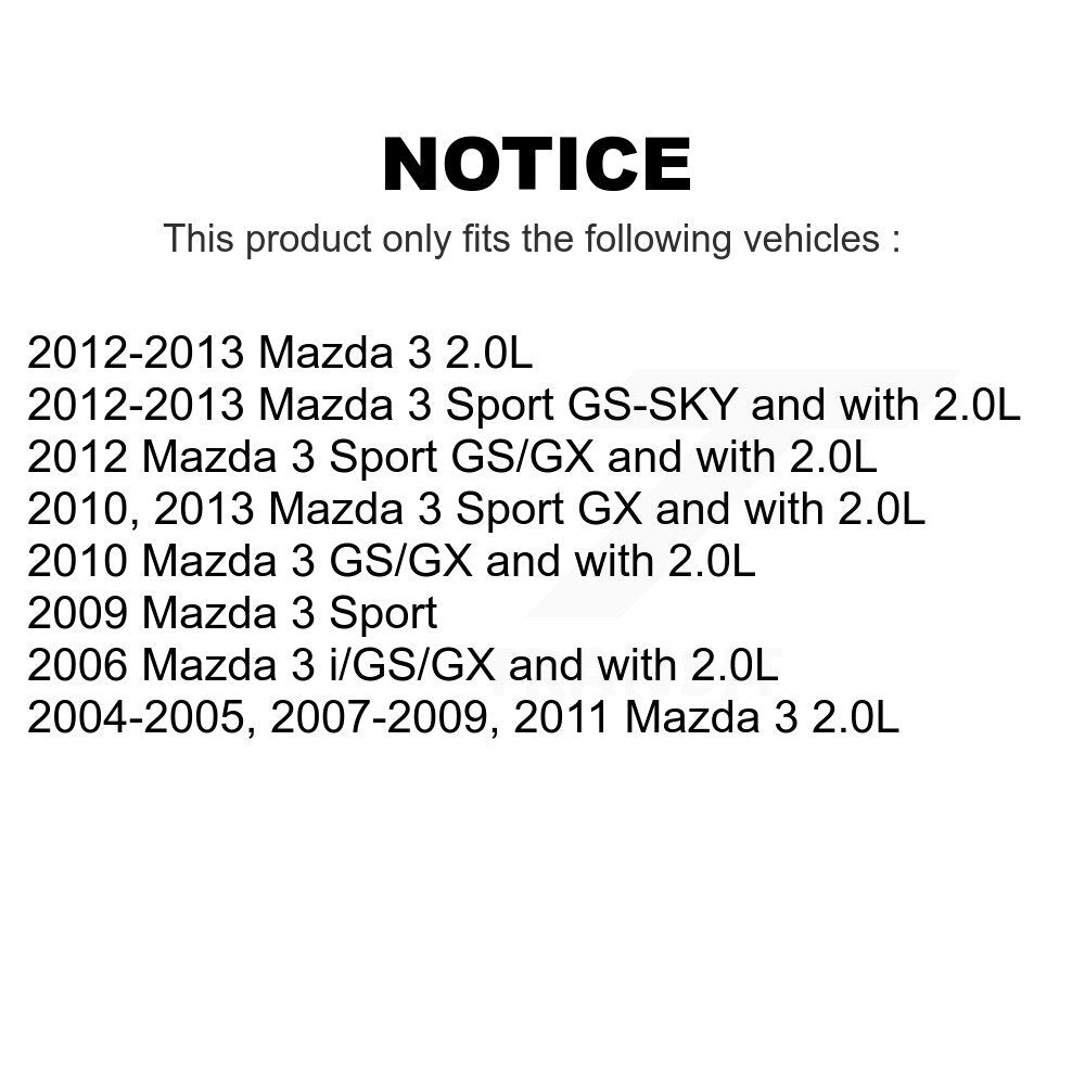 Front Rear Coated Disc Brake Rotors Kit For Mazda 3 Sport KG-100965