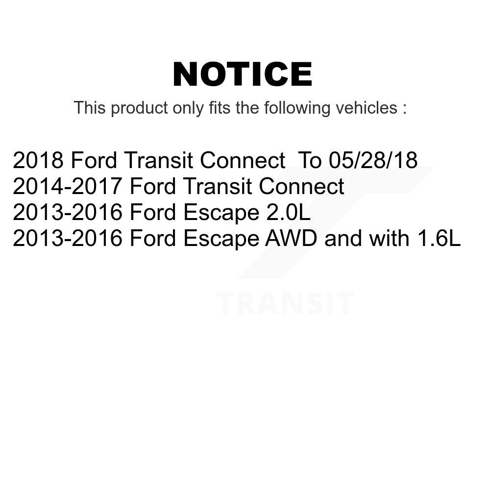 Front Rear Coated Disc Brake Rotors Kit For Ford Escape Transit Connect KG-101051