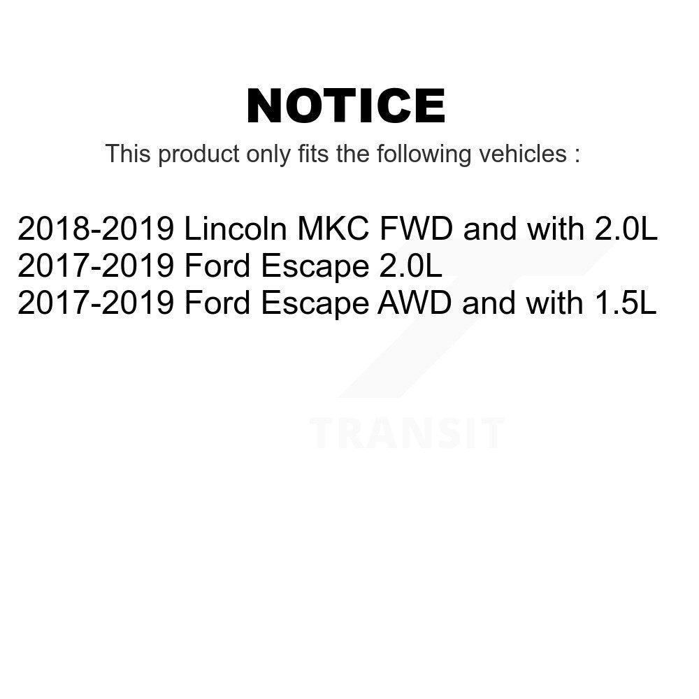 Front Rear Coated Disc Brake Rotors Kit For Ford Escape Lincoln MKC KG-101052