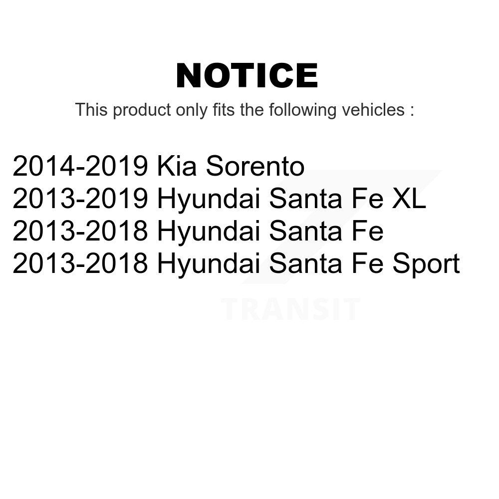 Front Rear Coated Disc Brake Rotors Kit For Kia Sorento Hyundai Santa Fe Sport XL KG-101160