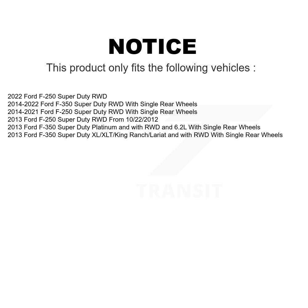 Front Coated Disc Brake Rotors And Hub Assembly Pair For Ford F-250 Super Duty F-350 KG-101223